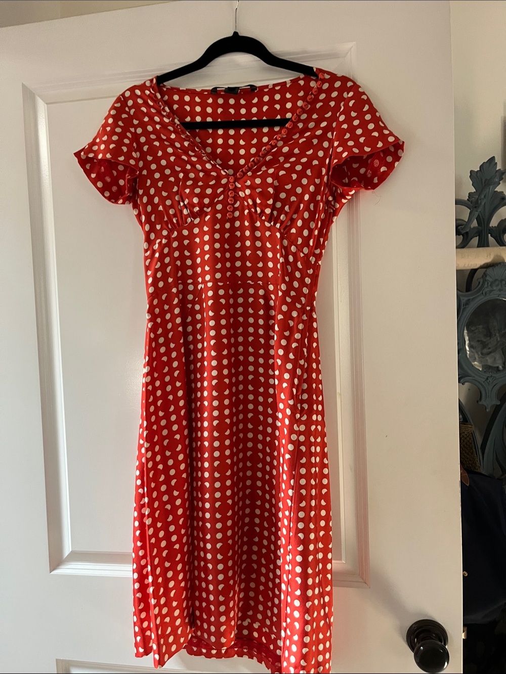 Marc Jacobs Red Polka Dot Midi Dress
